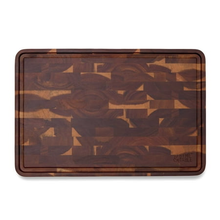 Thyme & Table Acacia End Grain Butcher Block Cutting Board, 12 in x 18 in