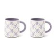 thumbnail image 1 of Thyme & Table 14.5 fl oz Purple Bows Stoneware Mug, Set of 2, 1 of 5