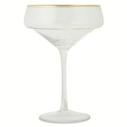 Thyme & Table 14 fl oz Coupe Cocktail Glass with Gold Rim