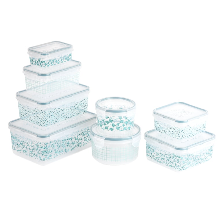 Thyme & Table 16PC Food Storage Container Set, Floral - Walmart.com
