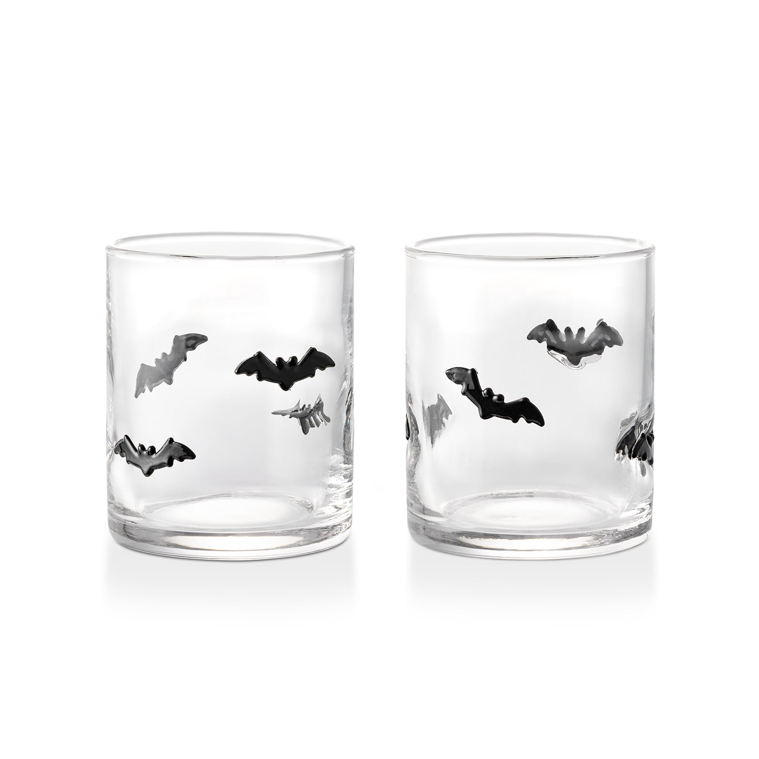 Thyme & Table 2-Pack 12 fl oz Halloween Bat Charm Drinking Glass Set - Walmart.com