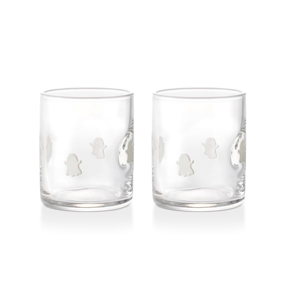 Thyme & Table 12 fl oz Halloween Ghost Charm Drinking Glasses, Set of 2