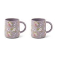 thumbnail image 1 of Thyme & Table 14.5 fl oz Purple Floral Stoneware Mug, Set of 2, 1 of 5