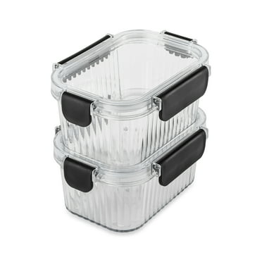 Thyme & Table 2 Pack of 2 Cup Food Storage Containers, Clear