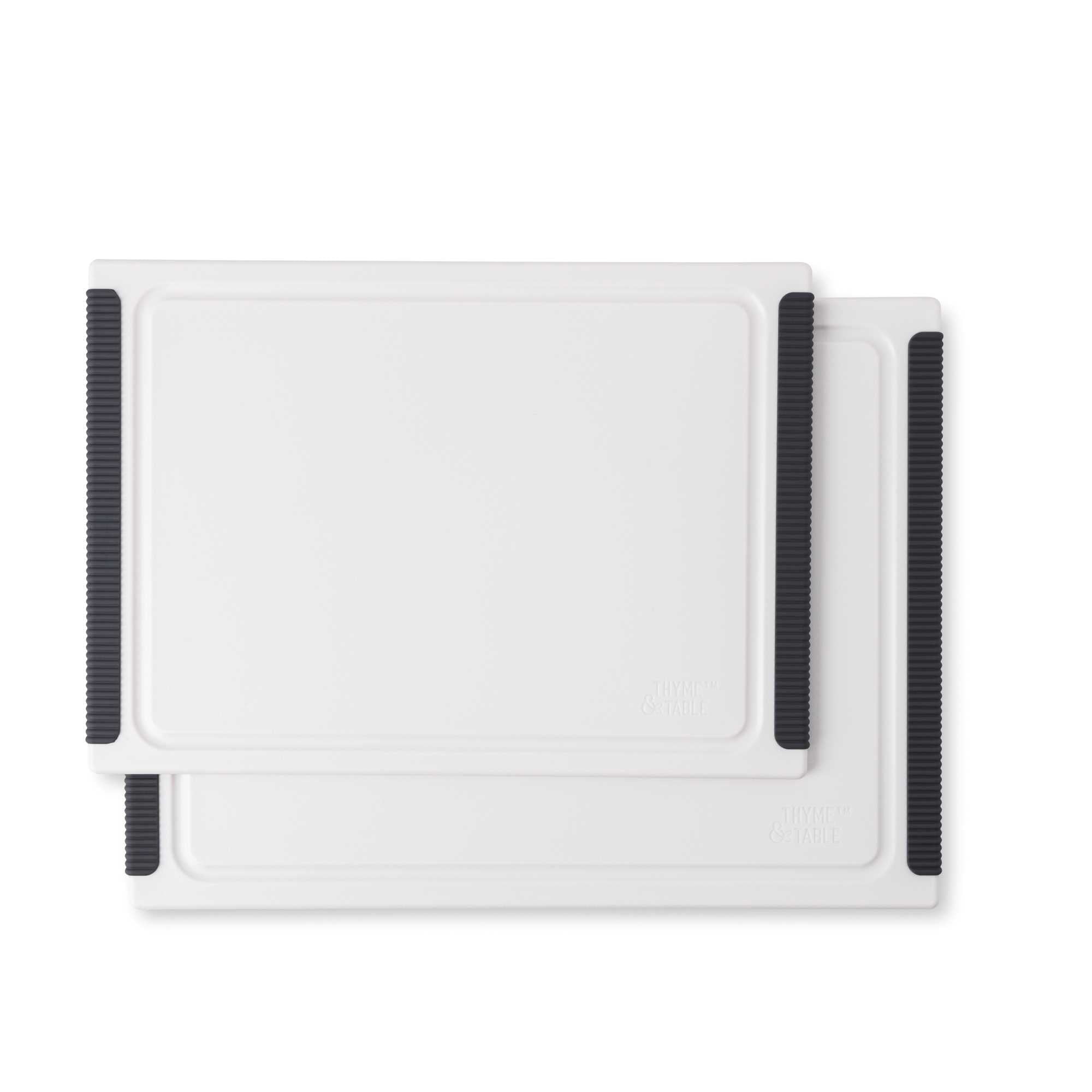 Thyme & Table 2 Piece Poly Cutting Boards White MD 10x14