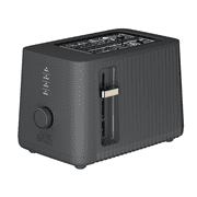 Thyme & Table 2-Slice Toaster, Extra-Wide Slots with Removable Crumb Tray, Slate Grey