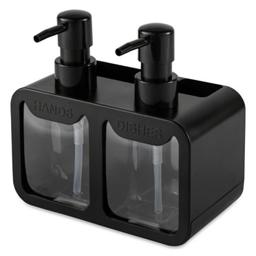 Thyme & Table 2-in-1 Dual Soap Pump and Caddy, Black