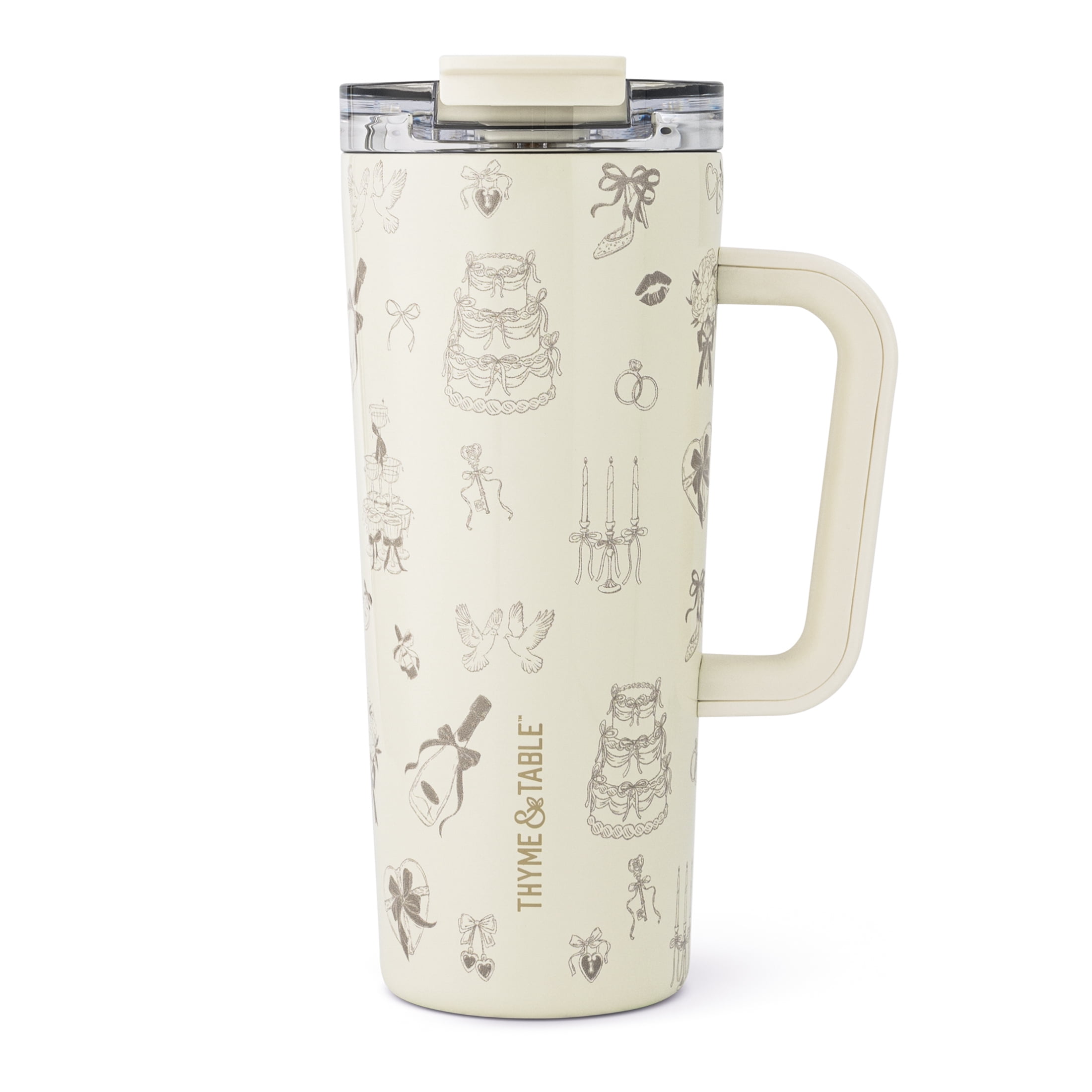 Thyme & Table 24oz Stainless Steel Luna Tumbler with Handle and