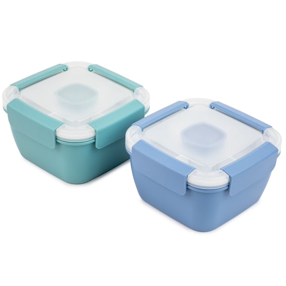 Thyme & Table 2-Pack Bento Box Set, Blue, 4.5 Cup Capacity