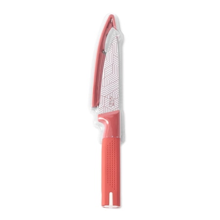 Thyme & Table 3.5" Paring Knife with Protective Sheath, Coral