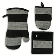 Thyme & Table Kitchen Set - Oven Mitt, Potholder, Mini Mitt, Bold Stripe