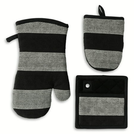 Thyme & Table Kitchen Set - Oven Mitt, Potholder, Mini Mitt, Bold Stripe
