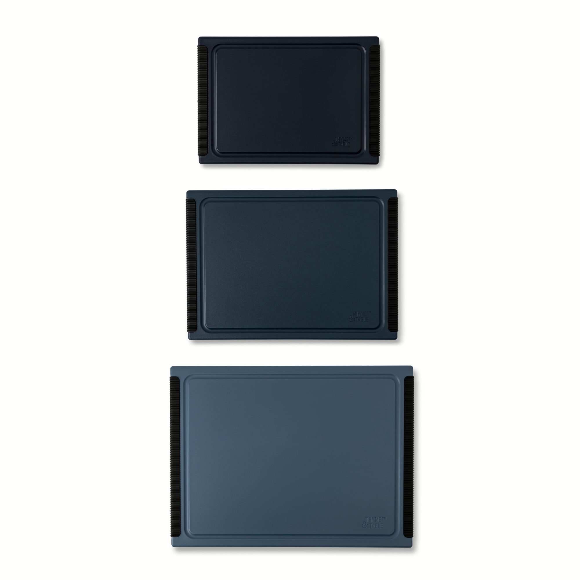 Thyme & Table 3-Piece Poly Cutting Boards Blue - SM 8.5x12", MD 10"x14", LG 12"x16"