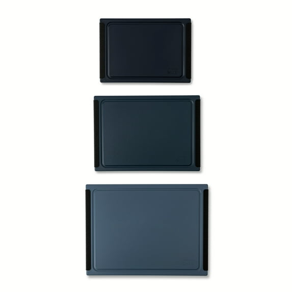 Thyme & Table 3-Piece Poly Cutting Boards Blue - SM 8.5x12", MD 10"x14", LG 12"x16"