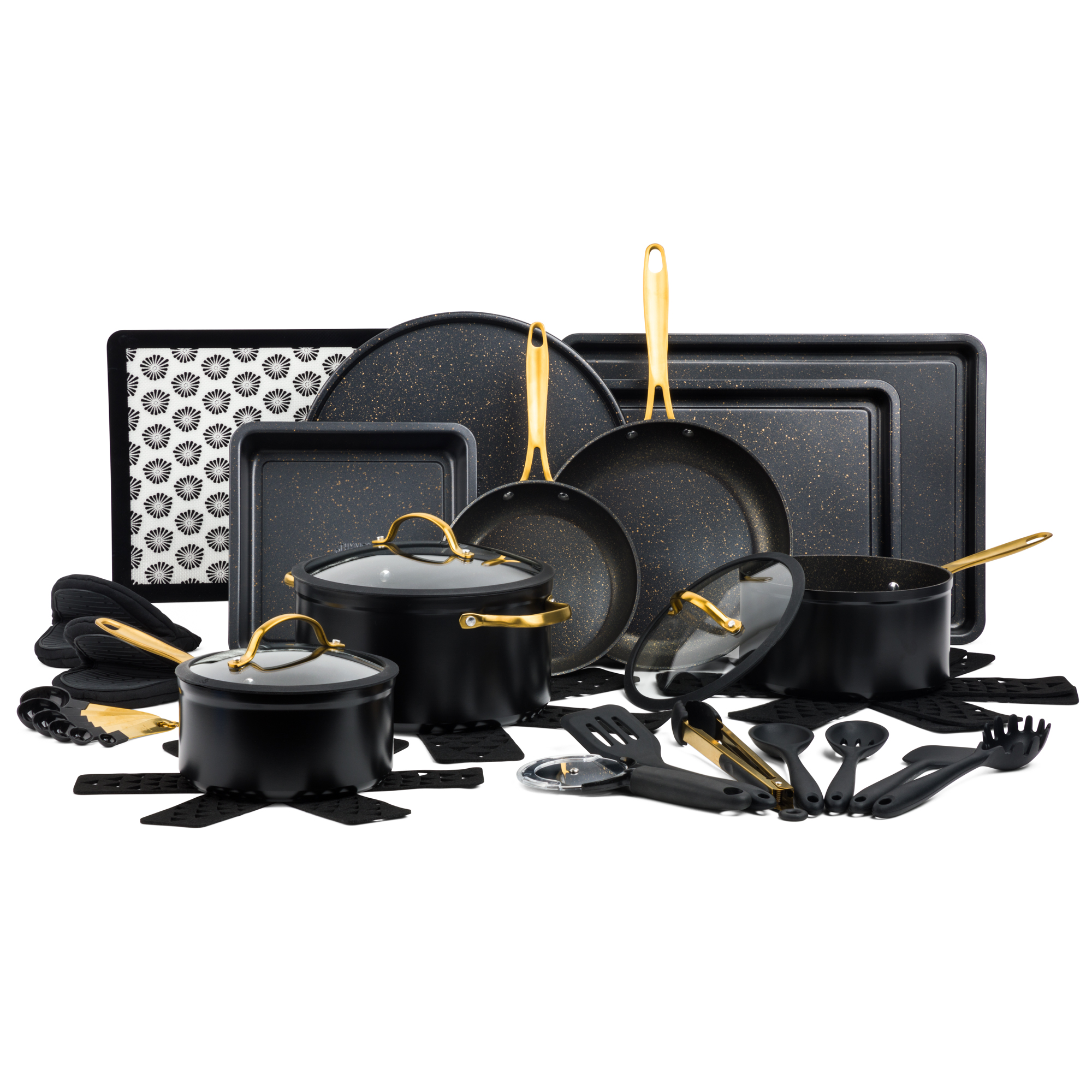 Thyme & Table 32-Piece Cookware & Bakeware Non-Stick Set, Black - image 1 of 6