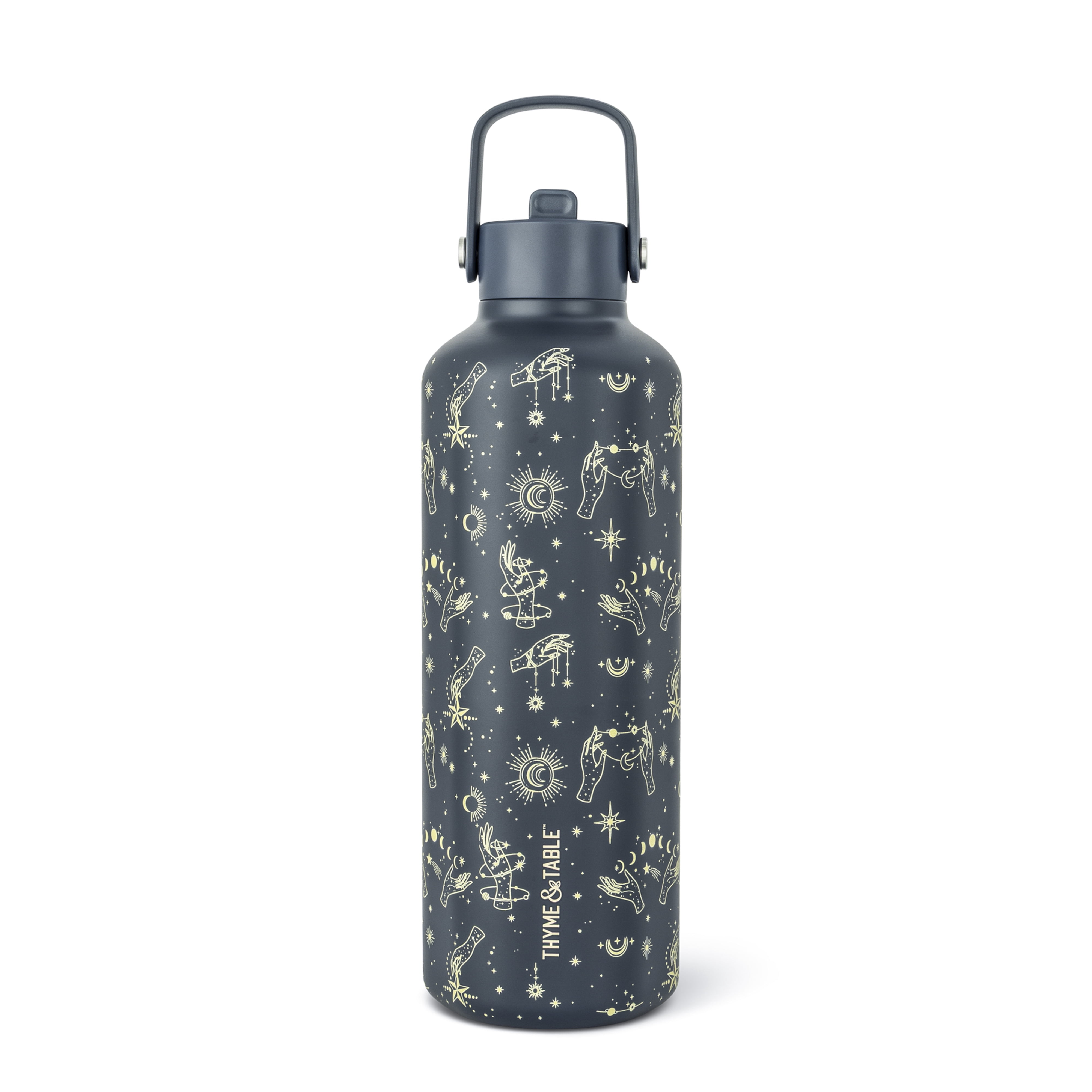 Thyme & Table 32oz Stainless Steel Cleo Bottle with Straw, Astrology