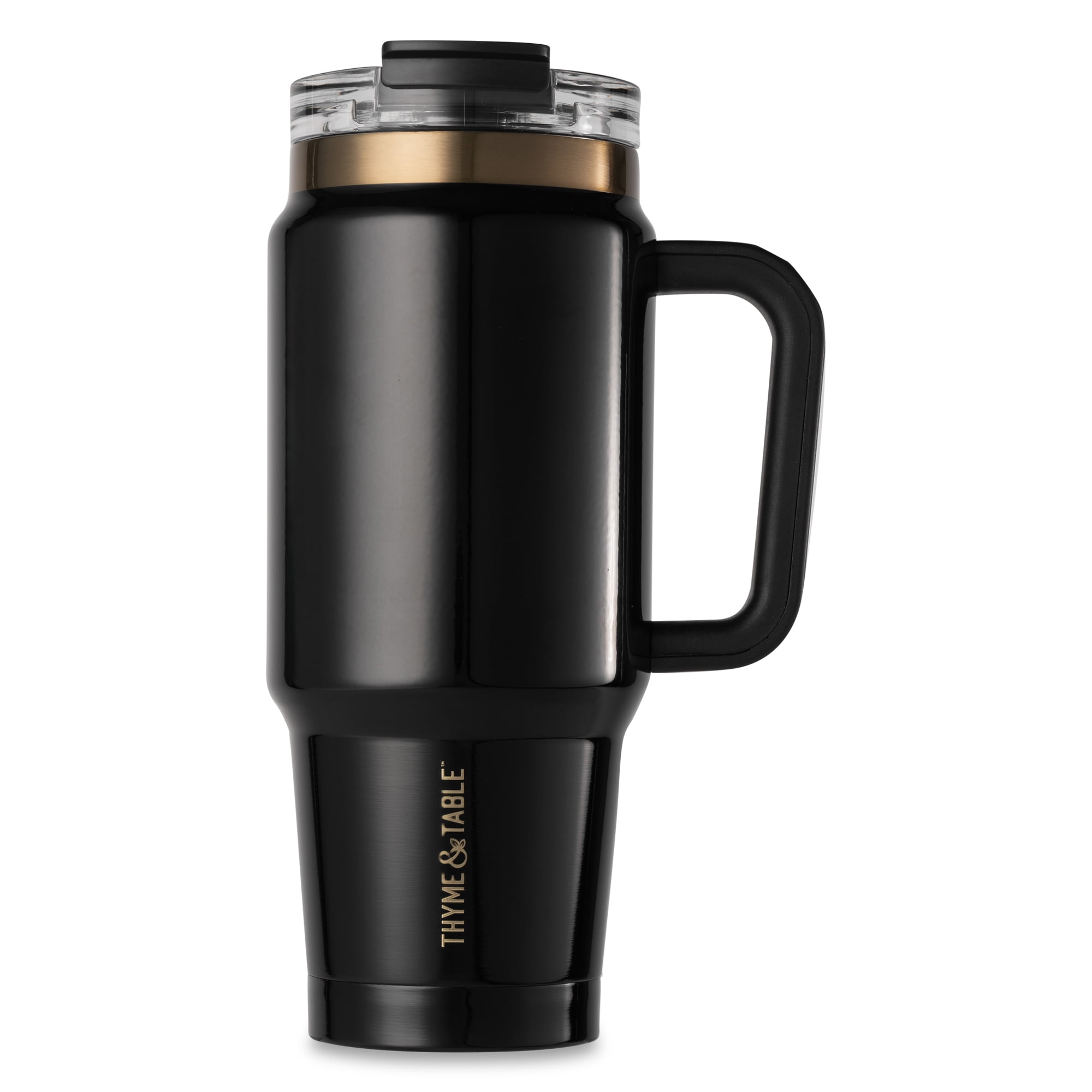 Thyme & Table 32oz Stainless Steel Tumbler with Handle Dual Straw