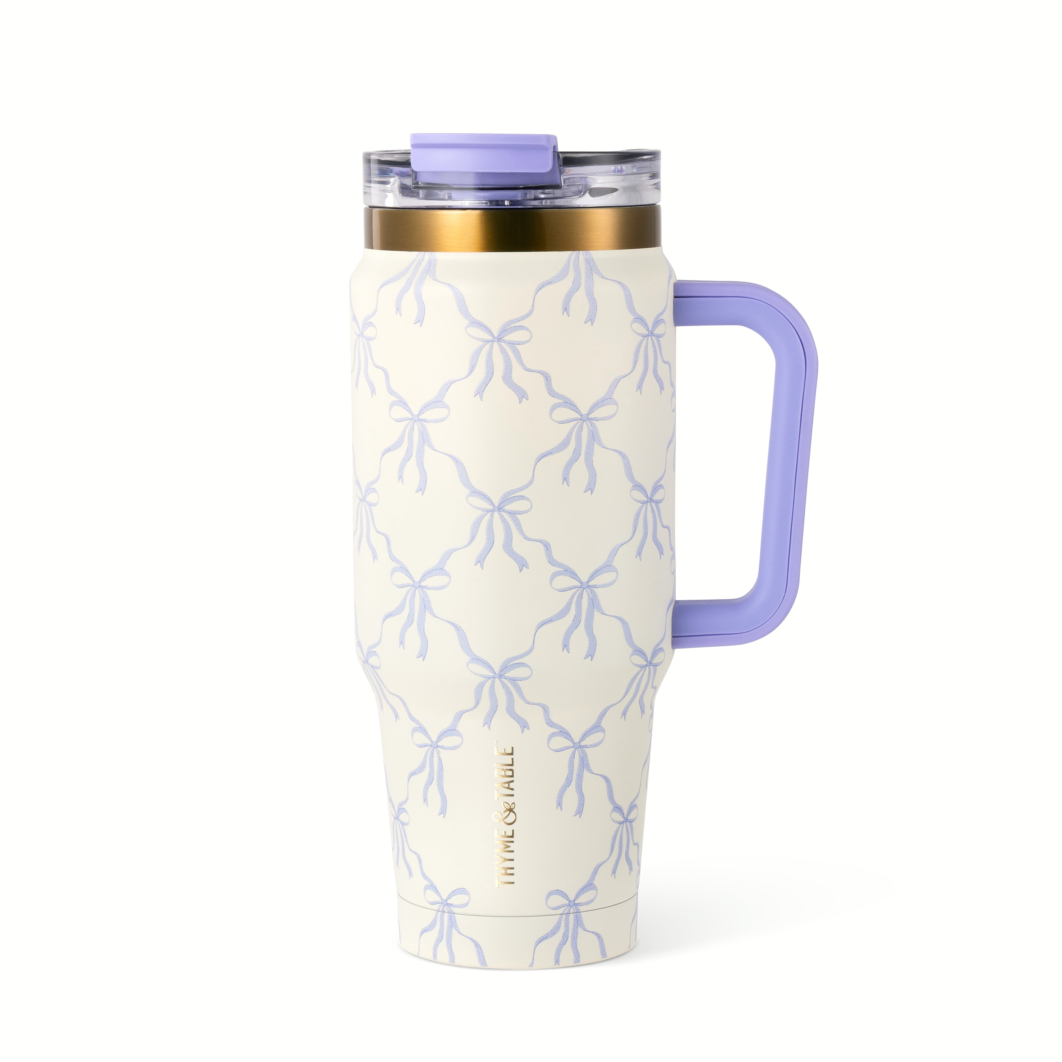 Thyme & Table 32oz Stainless Steel Luna Tumbler with Handle and Dual ...