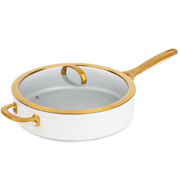 Thyme & Table 4.5QT Non-Stick Supreme Saut Pan - Cream
