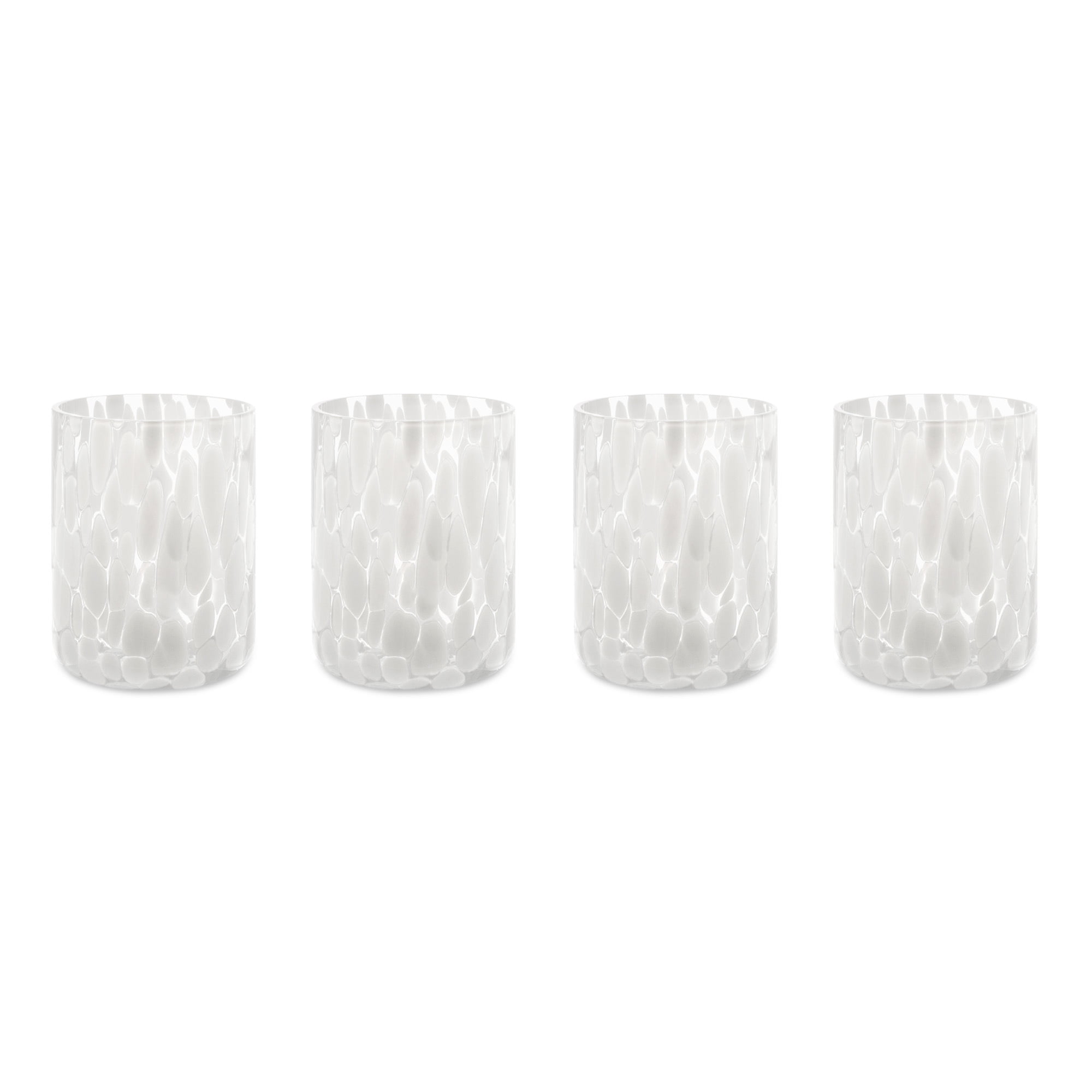 Thyme & Table 12 fl oz White Tortoise Drinking Glass, Set of 4