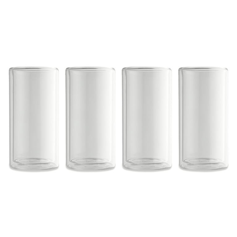Free Shipping! Thyme & Table 16oz Clear Double Wall Glass Set, 4