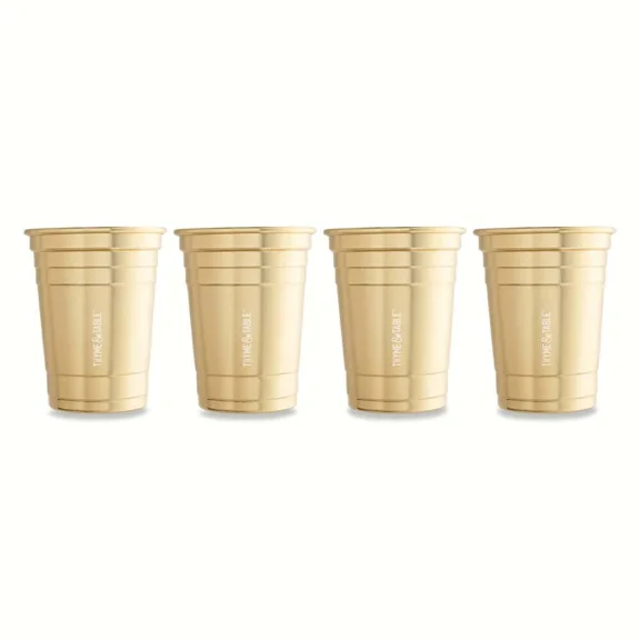 Thyme & Table 4-Pack 17 Fl Oz Party Cups, Gold