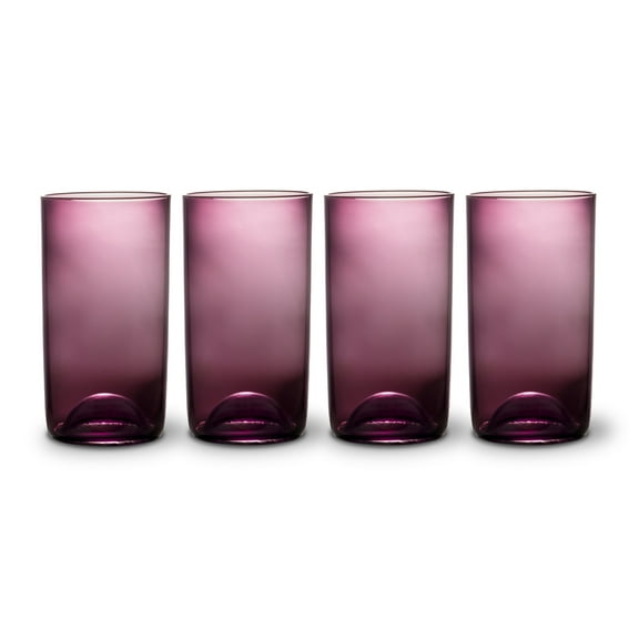 Thyme & Table 20 fl oz Magenta Sphere Drinking Glasses, Set of 4