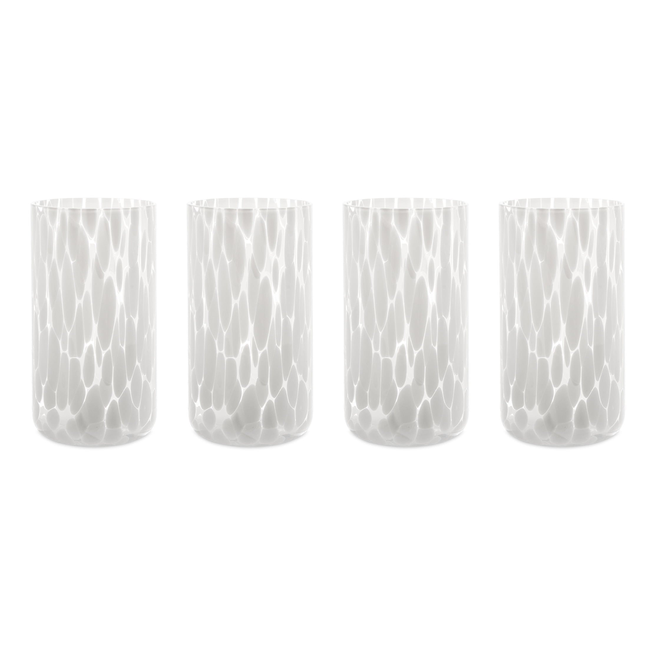 Thyme & Table 20 fl oz White Tortoise Drinking Glasses, Set of 4