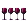 thumbnail image 1 of Thyme & Table 4-Pack Angled Wine Glass Set, Purple, 1 of 4