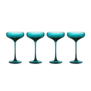 Thyme & Table 10 fl oz Emerald Sphere Coupe Cocktail Glasses, Set of 4