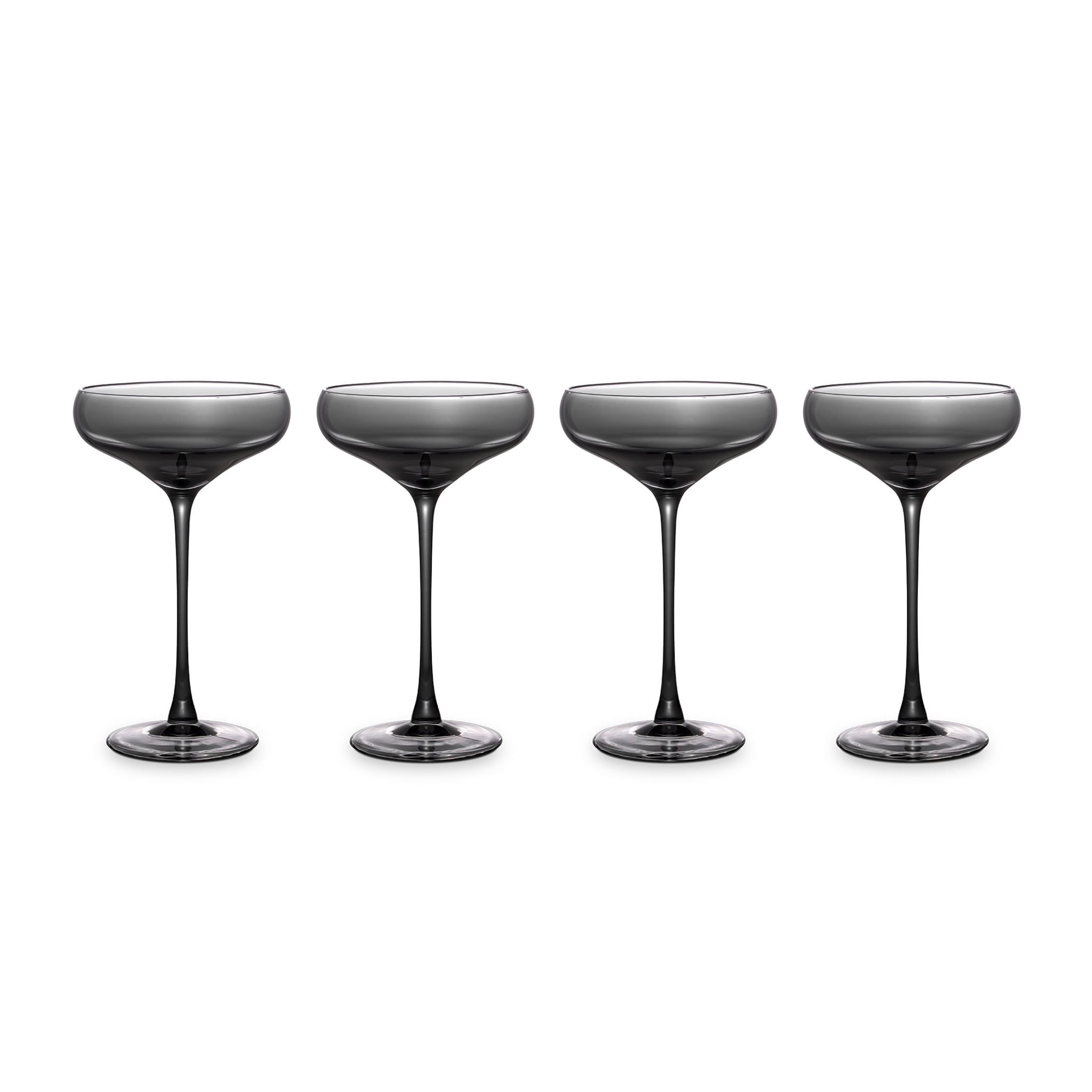 Thyme & Table 10 fl oz Iridescent Smoke Sphere Coupe Cocktail Glasses, Set of 4