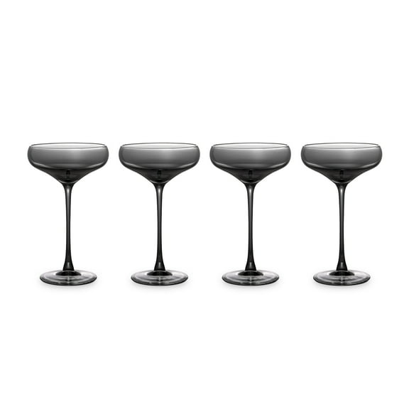Thyme & Table 10 fl oz Iridescent Smoke Sphere Coupe Cocktail Glasses, Set of 4