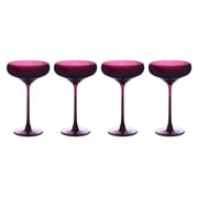 Thyme & Table 4-Pack Sphere Coupe Glass Set, Purple