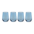 thumbnail image 1 of Thyme & Table 4-Pack Stemless Angled Wine Glass Set, Iridescent Blue, 1 of 5