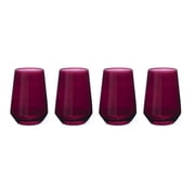 Thyme & Table 4-Pack Stemless Angled Wine Glass Set, Purple