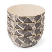 Thyme & Table 4-Pack Stoneware Cereal Bowls, Red Leaf