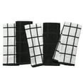 Thyme & Table Kitchen Towels, Black & White Windowpane, 5 Pack Set ...