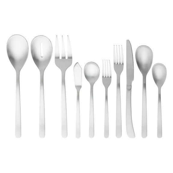 Thyme & Table Royal 55 Piece Stainless Steel Flatware Set, Service for 10