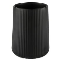 Thyme & Table 6.2" Ribbed Ceramic Kitchen Utensil Holder, Black