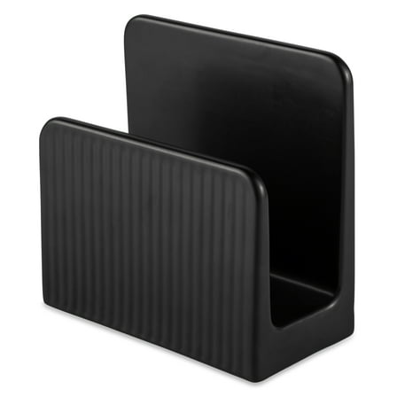 Thyme & Table 6" Ceramic Napkin Holder, Black