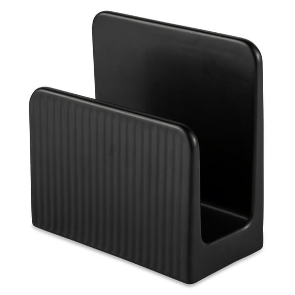 Thyme & Table 6" Ceramic Napkin Holder, Black