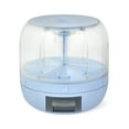 thumbnail interactive-video image 1 of Thyme & Table 6 Section Rotating Plastic Food Storage Dispenser with Removable Drawer, Blue, 1 of 9