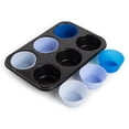thumbnail interactive-video image 1 of Thyme&Table 6-Cup Jumbo Muffin Pan with 6 Silicone Liners, Black, 1 of 14