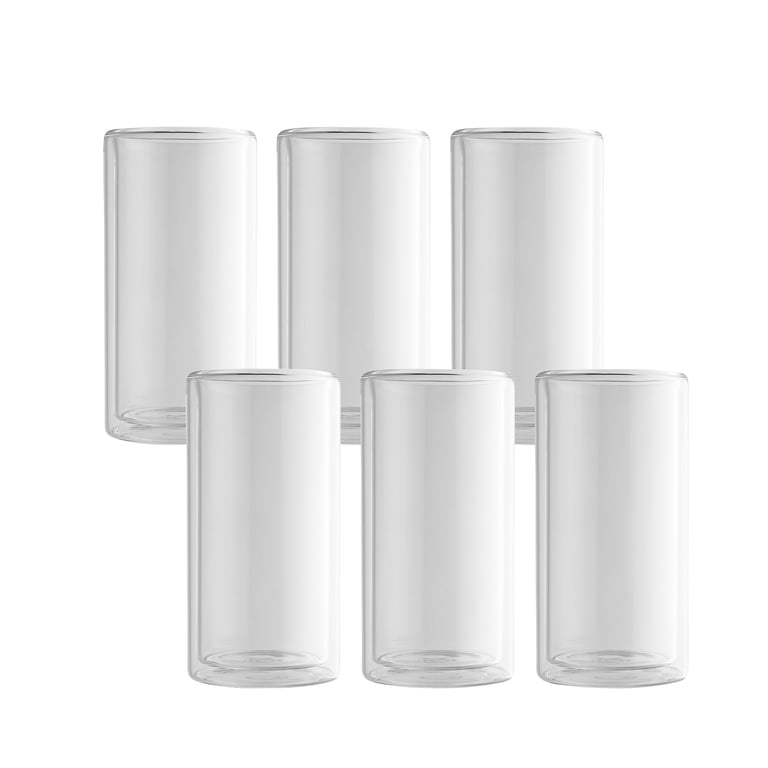 QMI DRY GLASS 50ml 20本SET Thyme & Table 16 fl oz Clear Double Wall Glasses Set of 6