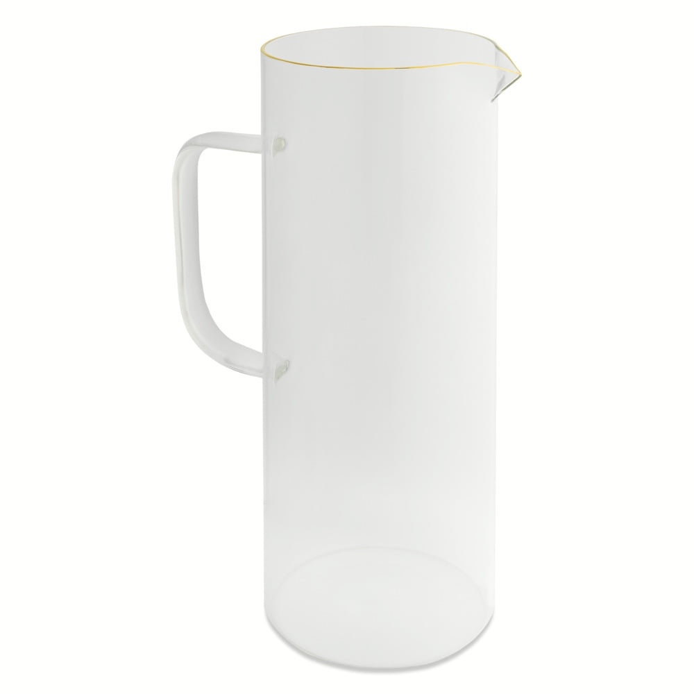 Thyme & Table 60 fl oz Glass Pitcher with Gold Rim
