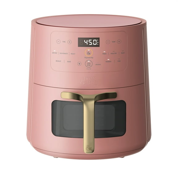 Thyme & Table 6QT Air Fryer, with ThymeCrisp™ and Ceramic-Coated Nonstick Basket, Faded Rose