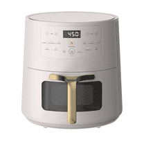 Thyme & Table 6QT Air Fryer, with ThymeCrisp™ and Ceramic-Coated Nonstick Basket, Sand White