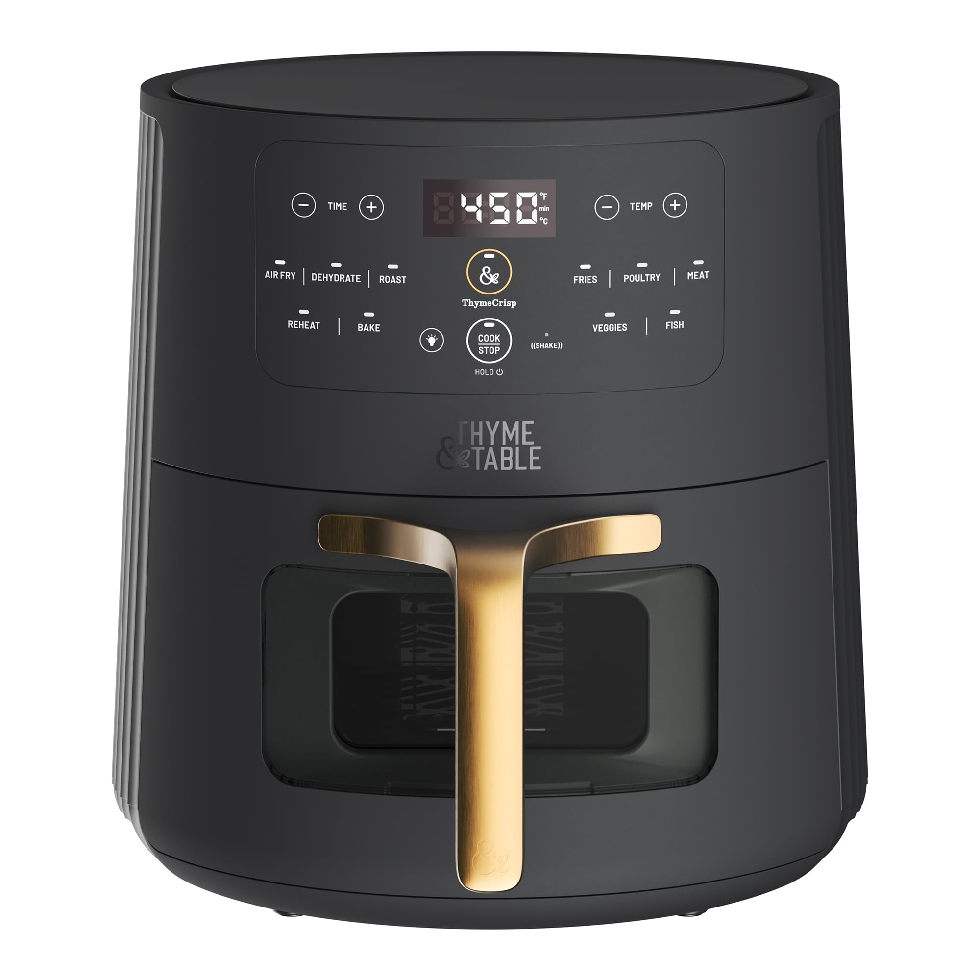 Thyme & Table 6QT Air Fryer, with ThymeCrisp™ and Ceramic-Coated Nonstick Basket, Slate Grey - Walmart.com