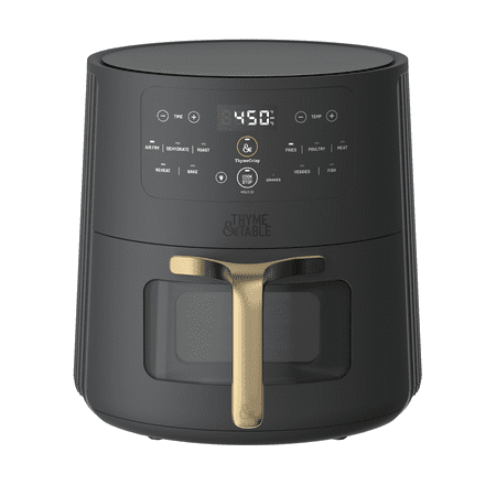 Thyme & Table 6QT Slate Grey Air Fryer with ThymeCrisp™ Technology and Ceramic Nonstick Basket