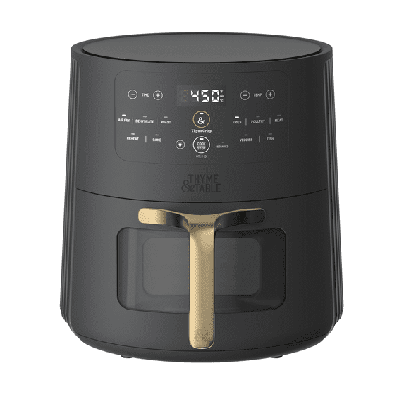 Thyme & Table 6QT Slate Grey Air Fryer with ThymeCrisp™ Technology and Ceramic Nonstick Basket
